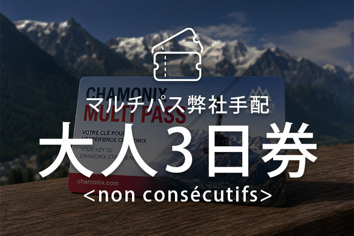 マルチパス（弊社手配）大人３日券(non consécutifs)
